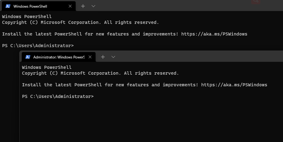 screenshot of Windows Terminal in Windows 11
