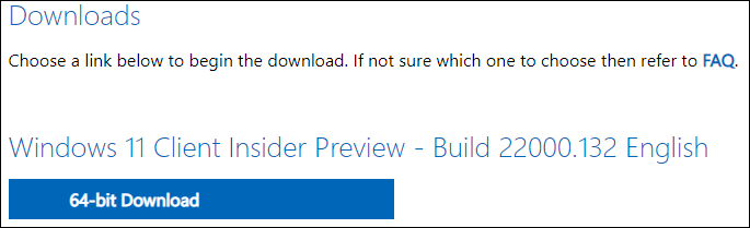 Windows 11 Insider preview download ISO 64-bit