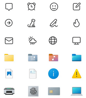 Windows 11 new modern icons