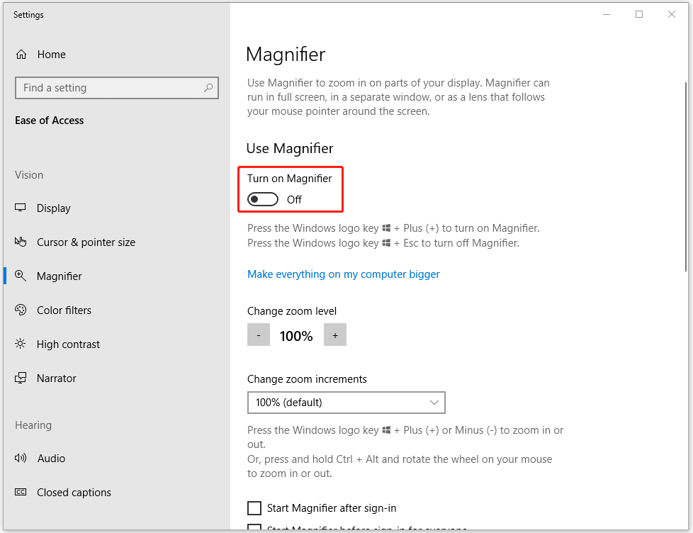 How to Turn On/Off Magnifier on Windows 10/11 - MiniTool