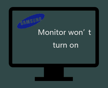 Samsung Monitor won't turn on