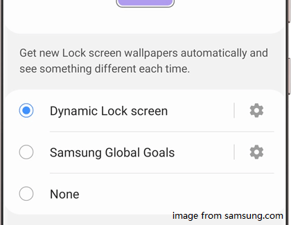 Samsung Galaxy dynamic lock screen