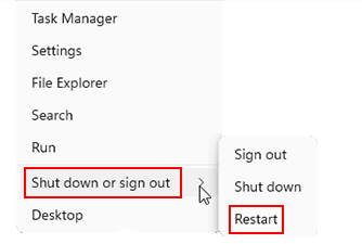 Restart Windows 11