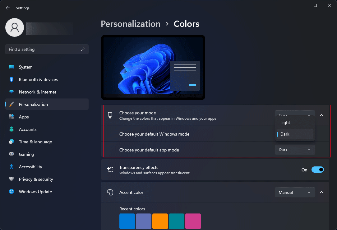 custom your color mode