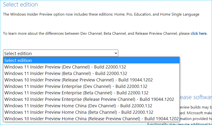 Windows 11 Insider preview ISO files