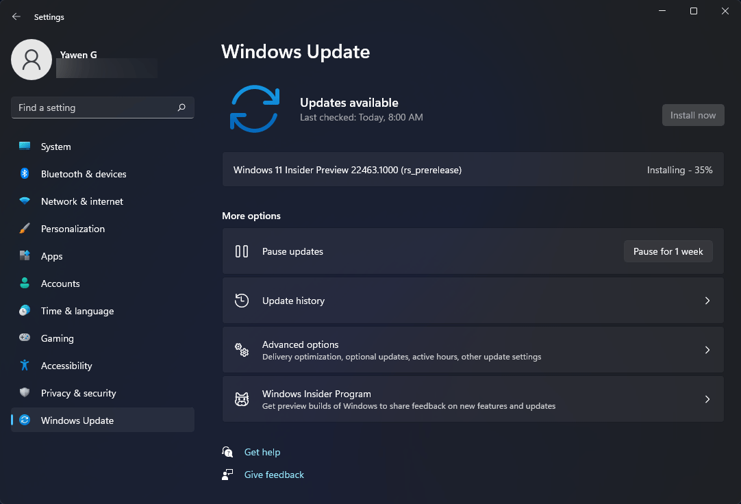 update Windows 11
