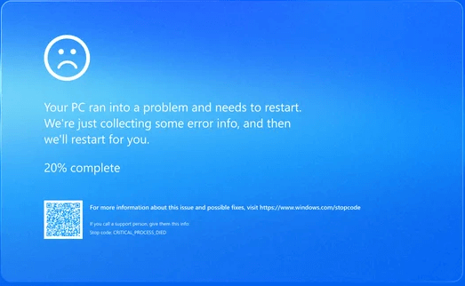 redesigned BSOD on Windows 11