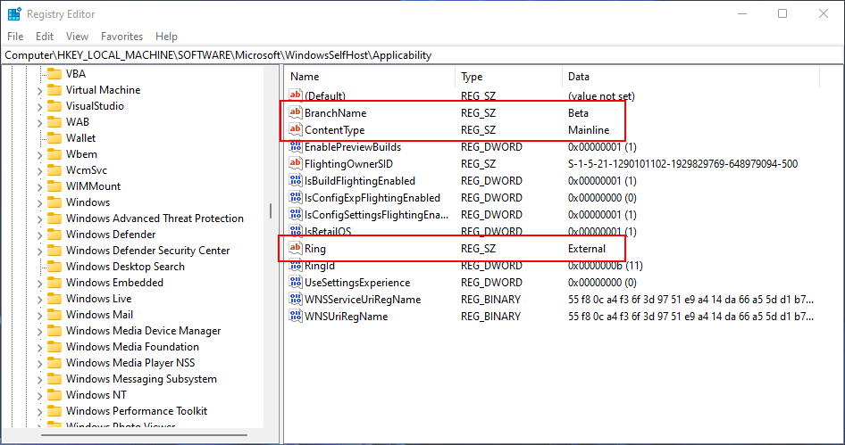 check and change registry keys