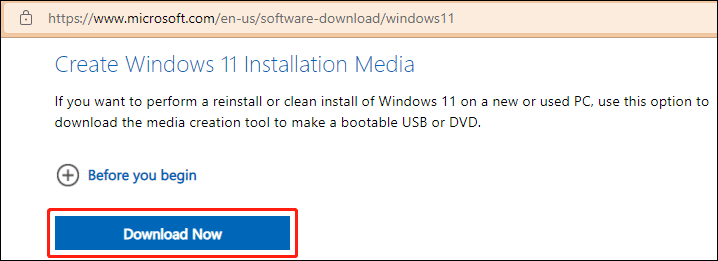 download Windows 11 Media Creation Tool