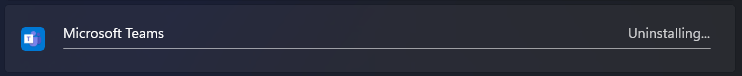 uninstall Microsoft Teams
