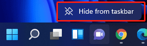 hide Chat from taskbar