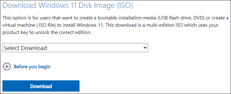 download Windows 11 Disk Image