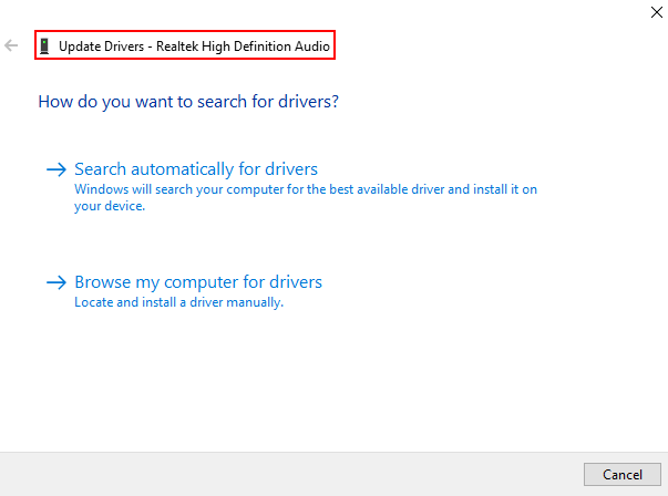 Update Realtek audio drivers