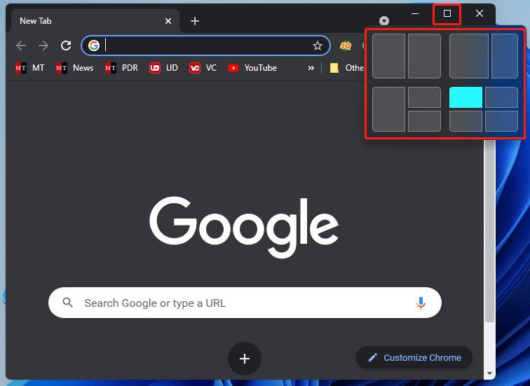 Windows 11 Snap Layouts