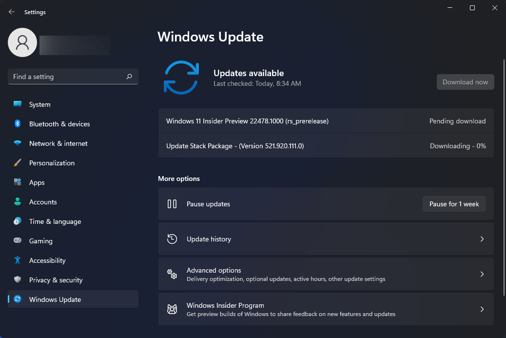 update to Windows 11 build 22478