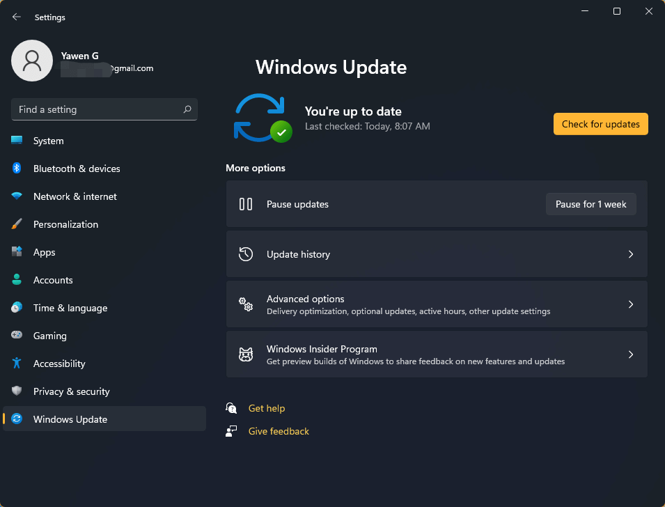 update Windows 11 Insider Preview Build from Settings
