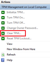 Clear TPM