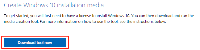 download Windows 10 Media Creation Tool