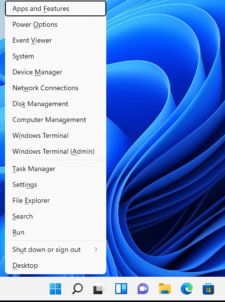 Windows 11 Quick Link Menu
