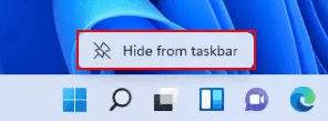 Hide from taskbar