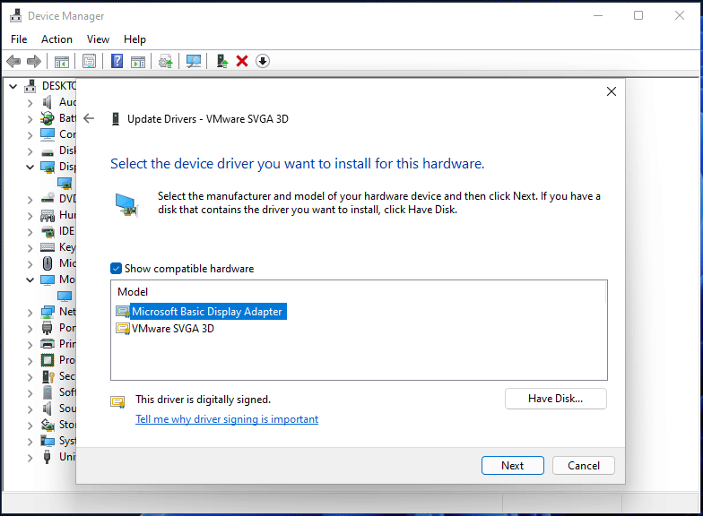 Microsoft Basic Display Adapter