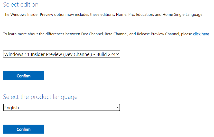select a Windows 11 ISO file to download