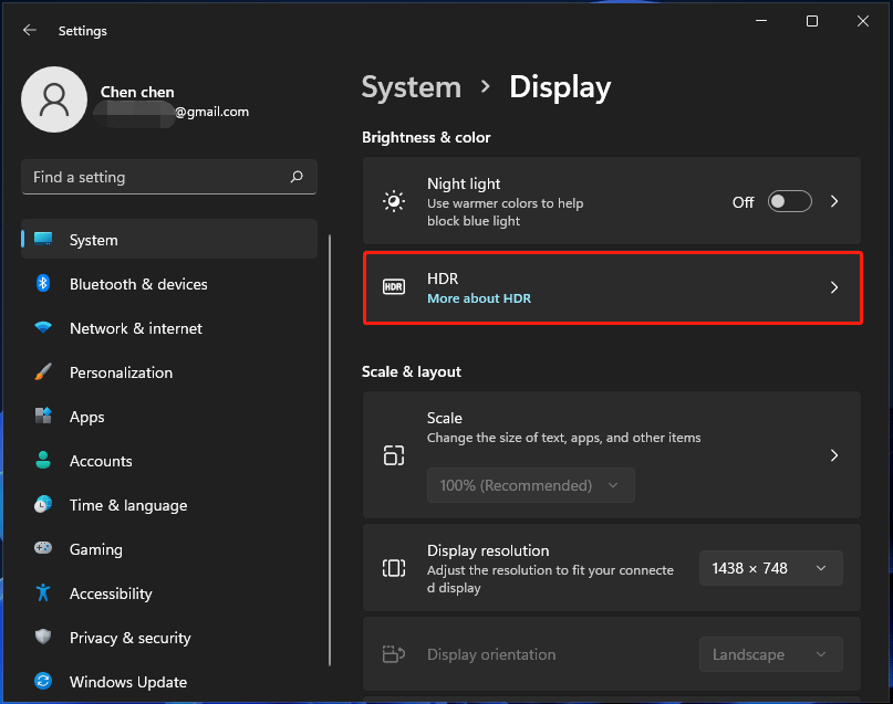 enable Auto HDR Windows 11