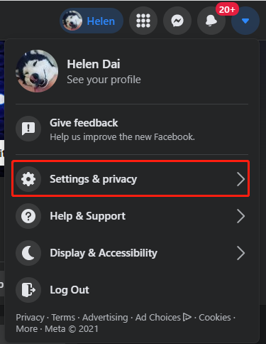 go to Facebook account settings and privacy