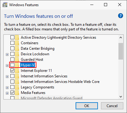 Disable Hyper-V