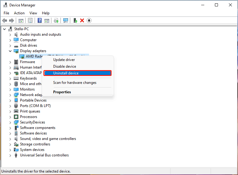 reinstall display driver