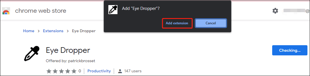 click Add extension