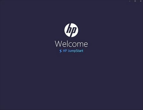 HP JumpStart Welcome page