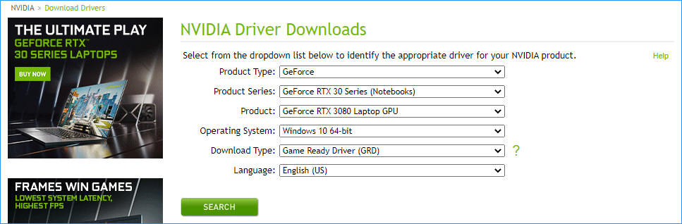 download NVIDIA driver