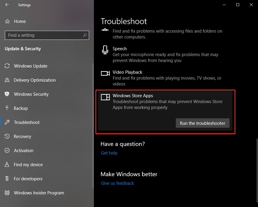 How to Run Windows Store Apps Troubleshooter to Fix App Issues - MiniTool