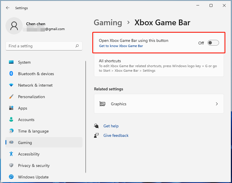 turn off Windows 11 Xbox Game Bar service