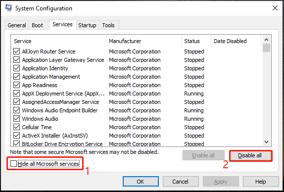 clean boot Windows 10