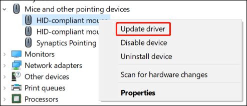 update mouse driver