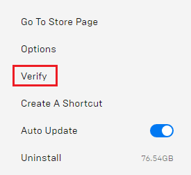 verify game files Epic Games