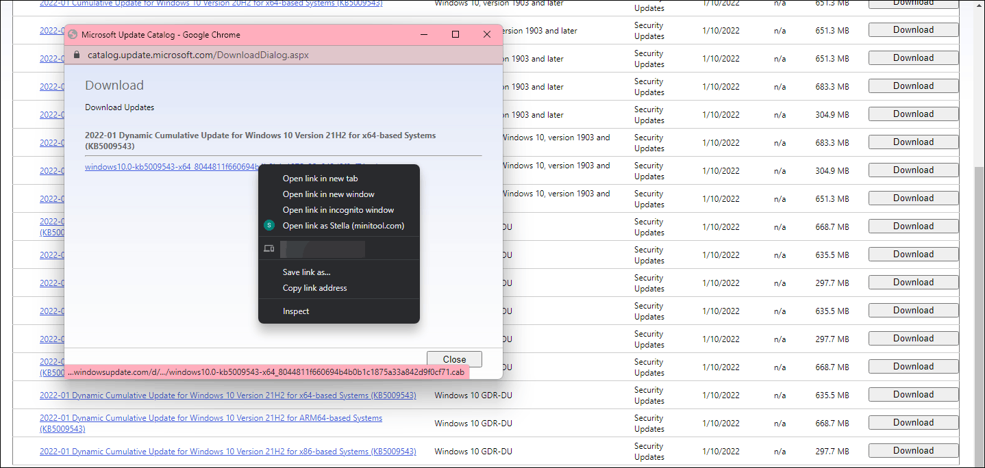 copy link address