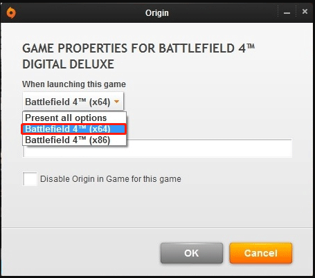 change game properties for BF4