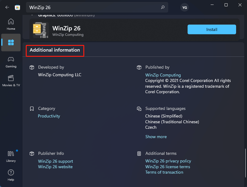 additional information