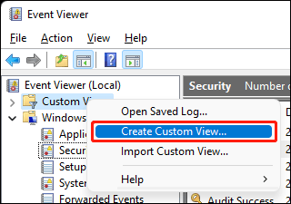 click Create Custom View