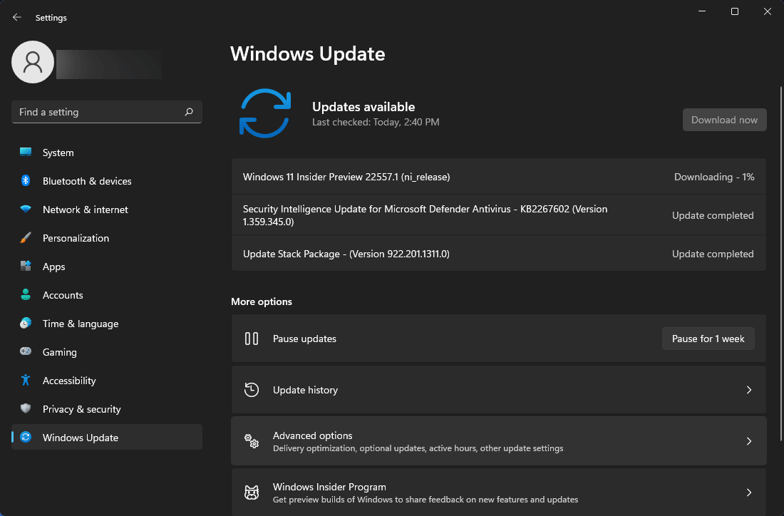 Windows 11 Insider Preview 22557.1 (ni_release)