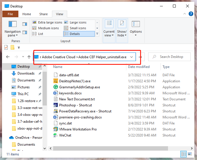 uninstall adobe cef helper