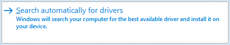 Search automatically for drivers
