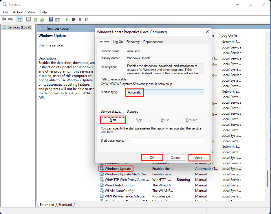 check Windows Update Service