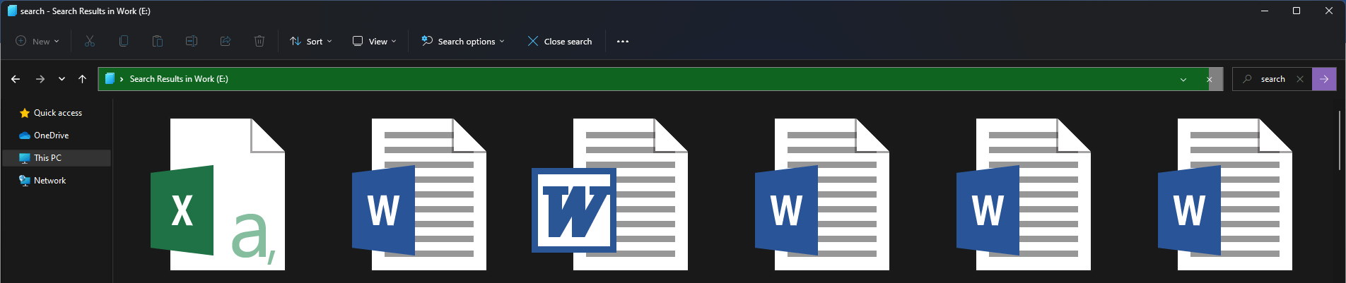 search for files in File Explorer