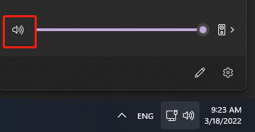the Sound icon on Windows 11