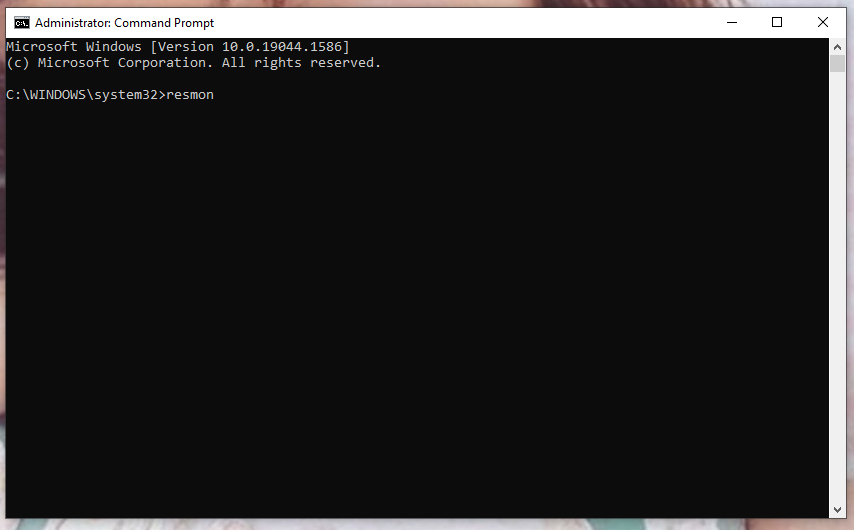 run resource monitor