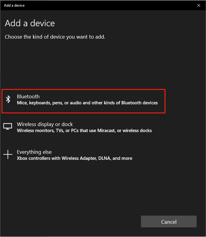 add a Bluetooth device
